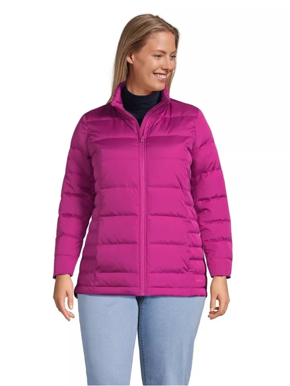 Lands' End Women's 600 Down Winter
Puffer Jacket Coat Pink Warm Size 3X Plus
